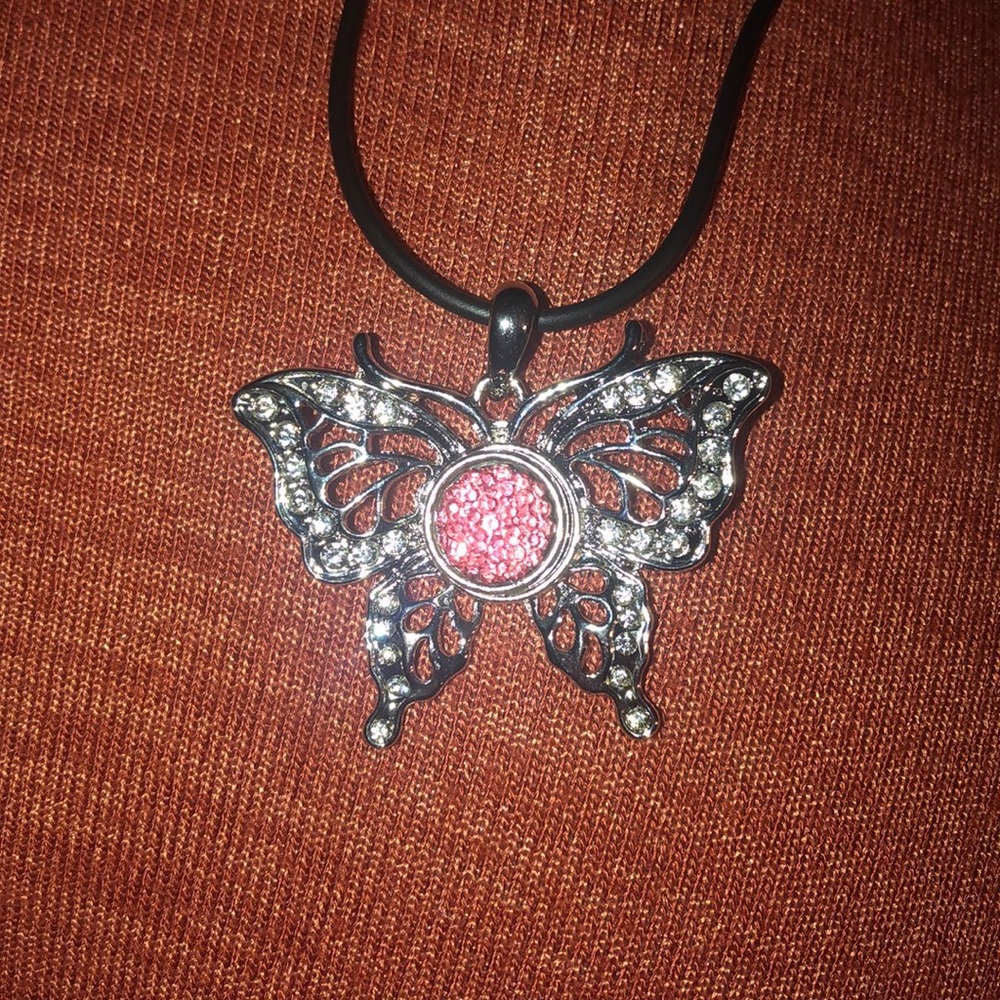 Butterfly snap necklace.